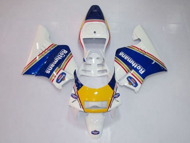 Purchase 1994-1996 White Blue Yellow Gold Rothmans Honda NSR250R MC28 P4 Motorcycle Fairings UK