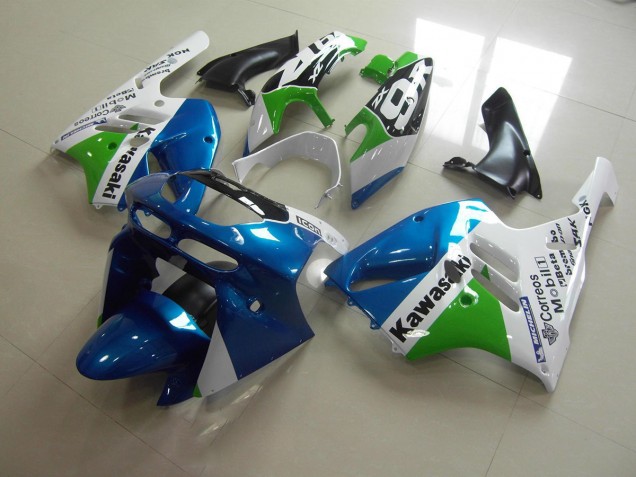 Purchase 1994-1997 Light Blue White Kawasaki ZX9R Moto Fairings UK Purchase 1994-1997 Light Blue White Kawasaki ZX9R Moto Fairings UK