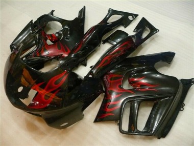 Purchase 1995-1996 Glossy Black Red Flame Honda CBR600 F3 Motorcycle Fairings UK