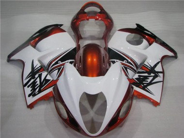 Purchase 1996-2007 White Orange Black Suzuki GSXR 1300 Hayabusa Motorcycle Fairings UK