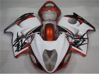 Purchase 1996-2007 White Orange Black Suzuki GSXR 1300 Hayabusa Motorcycle Fairings UK