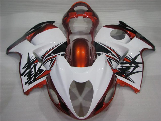 Purchase 1996-2007 White Orange Black Suzuki GSXR 1300 Hayabusa Motorcycle Fairings UK