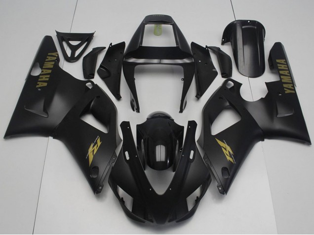 Purchase 1998-1999 Glossy Black Matte Black Gold Yamaha YZF R1 Motorcycle Fairings UK