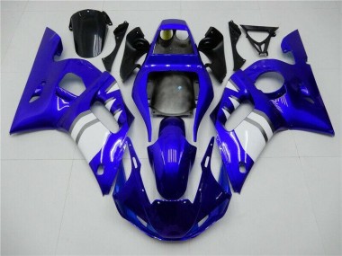 Purchase 1998-2002 Blue White Yamaha YZF R6 Motorcycle Fairings Kits UK