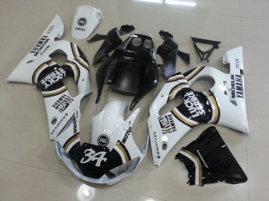Purchase 1998-2002 White Black Yamaha YZF R6 Motorcycle Fairing UK