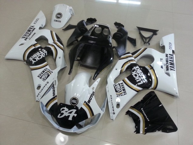 Purchase 1998-2002 White Black Yamaha YZF R6 Motorcycle Fairing UK Purchase 1998-2002 White Black Yamaha YZF R6 Motorcycle Fairing UK