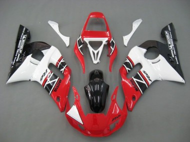 Purchase 1998-2002 Red White Black Yamaha YZF R6 Motorcycle Fairings Kits UK
