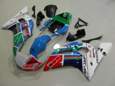 Purchase 1998-2002 Blue White Green Red Wudy Motul Dunlop Yamaha YZF R6 Bike Fairings UK