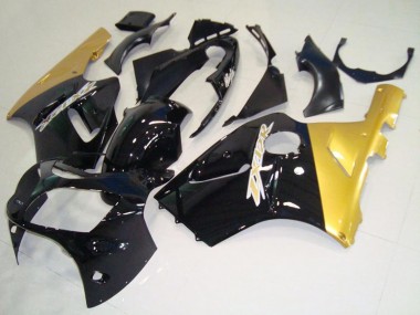 Purchase 2000-2001 Glossy Black Gold Kawasaki ZX12R Motorcycle Fairings UK