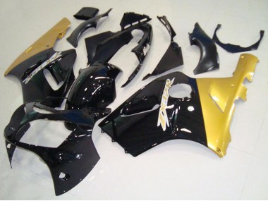 Purchase 2000-2001 Glossy Black Gold Kawasaki ZX12R Motorcycle Fairings UK