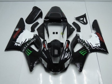 Purchase 2000-2001 Black White Monster Yamaha YZF R1 Bike Fairing UK