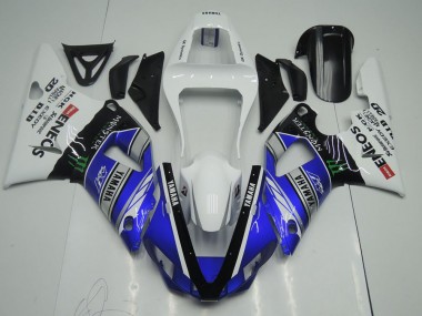 Purchase 2000-2001 Blue White ENEOS Monster Yamaha YZF R1 Motor Bike Fairings UK