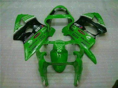 Purchase 2000-2002 Green Black Kawasaki ZX6R Motor Bike Fairings UK