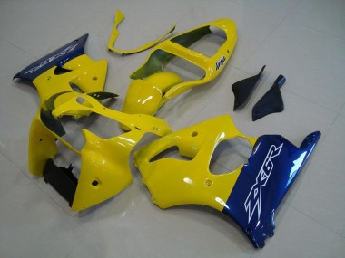 Purchase 2000-2002 Yellow Blue Kawasaki ZX6R Moto Fairings UK