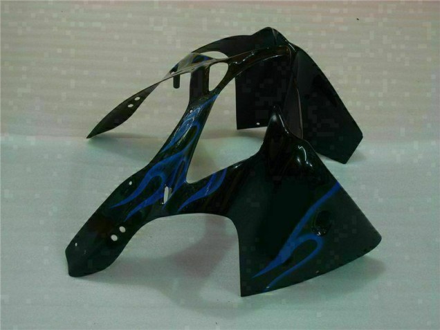 Purchase 2000-2002 Black with Blue Flame Kawasaki ZX6R Motorbike Fairings UK Purchase 2000-2002 Black with Blue Flame Kawasaki ZX6R Motorbike Fairings UK