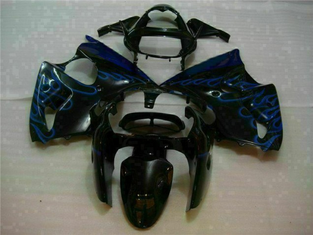 Purchase 2000-2002 Black with Blue Flame Kawasaki ZX6R Motorbike Fairings UK Purchase 2000-2002 Black with Blue Flame Kawasaki ZX6R Motorbike Fairings UK