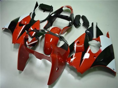 Purchase 2000-2002 White Red Glossy Black Kawasaki ZX6R Motorcycle Fairings UK
