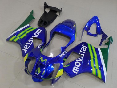 Purchase 2000-2006 Blue Green White MoviStar Honda VTR1000 Motorcycle Fairings UK