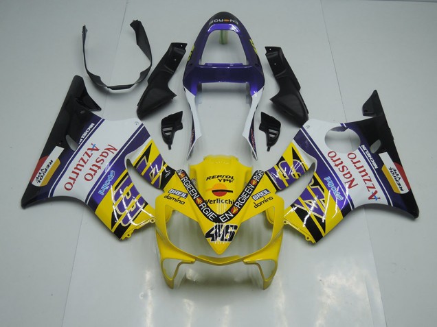 Purchase 2001-2003 Yellow White Nastro Azzurro Honda CBR600 F4i Motorbike Fairing UK Purchase 2001-2003 Yellow White Nastro Azzurro Honda CBR600 F4i Motorbike Fairing UK