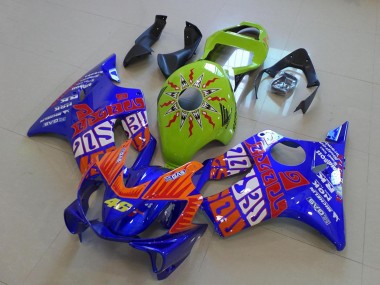 Purchase 2001-2003 Yellow Blue Orange Rossi 46 Honda CBR600 F4i Motorcycle Fairings UK