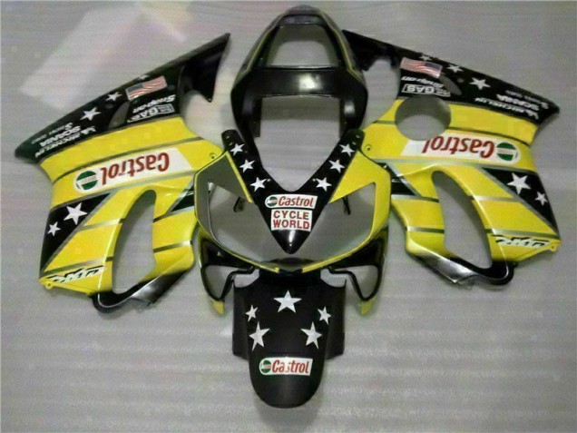 Purchase 2001-2003 Yellow Black Castrol Cycle World Honda CBR600 F4i Motorcycle Bodywork UK Purchase 2001-2003 Yellow Black Castrol Cycle World Honda CBR600 F4i Motorcycle Bodywork UK