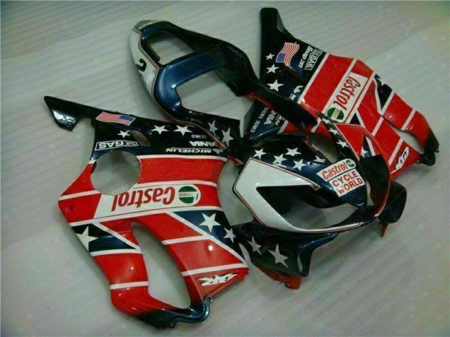 Purchase 2001-2003 Red White Blue Castrol Cycle World Honda CBR600 F4i Motorcycle Fairings Kits UK Purchase 2001-2003 Red White Blue Castrol Cycle World Honda CBR600 F4i Motorcycle Fairings Kits UK