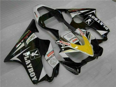 Purchase 2001-2003 White Yellow Glossy Black Playboy Honda CBR600 F4i Motorcycle Fairings UK