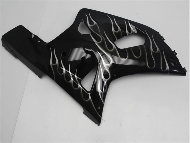 Purchase 2001-2003 Black White Flame Suzuki GSXR 600/750 Motorcycle Fairing Kits UK Purchase 2001-2003 Black White Flame Suzuki GSXR 600/750 Motorcycle Fairing Kits UK