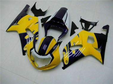 Purchase 2001-2003 Yellow Dark Blue Glossy Black Suzuki GSXR 600/750 Motorcycle Fairings UK