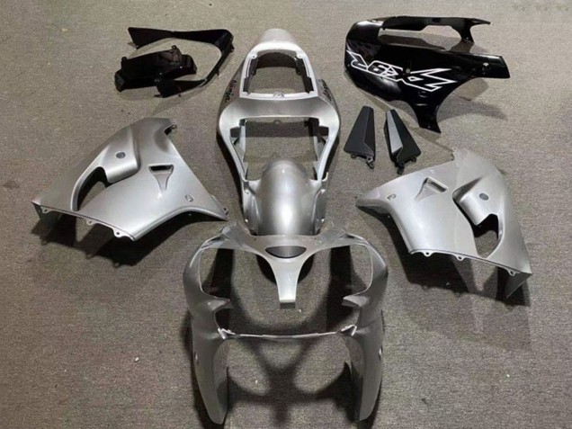 Purchase 2002-2003 Silver Glossy Black Kawasaki ZX9R Motorcycle Fairings UK