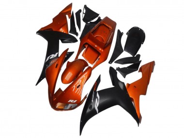 Purchase 2002-2003 Orange Matte Black Yamaha YZF R1 Motorcycle Fairings UK