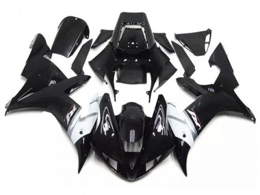 Purchase 2002-2003 Glossy Black White Silver Yamaha YZF R1 Motorcycle Fairings UK