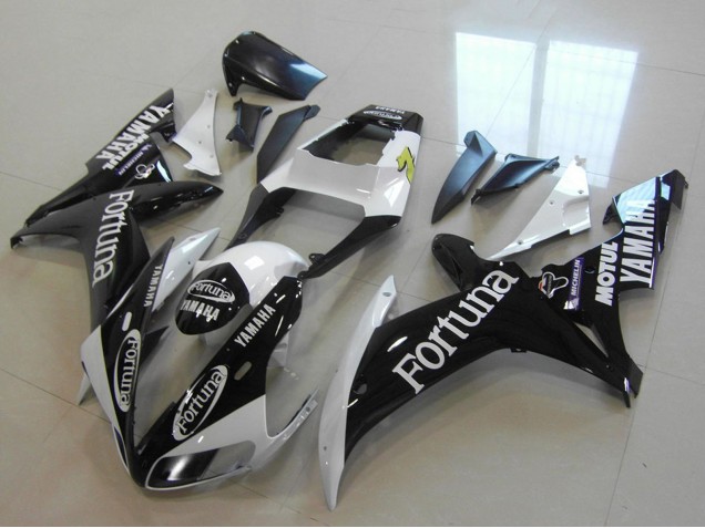 Purchase 2002-2003 White Glossy Black Fortuna Motul Yamaha YZF R1 Motorcycle Fairings UK