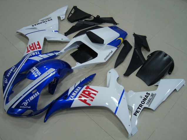 Purchase 2002-2003 White Blue Red Fiat Yamaha YZF R1 Motorcycle Fairings UK