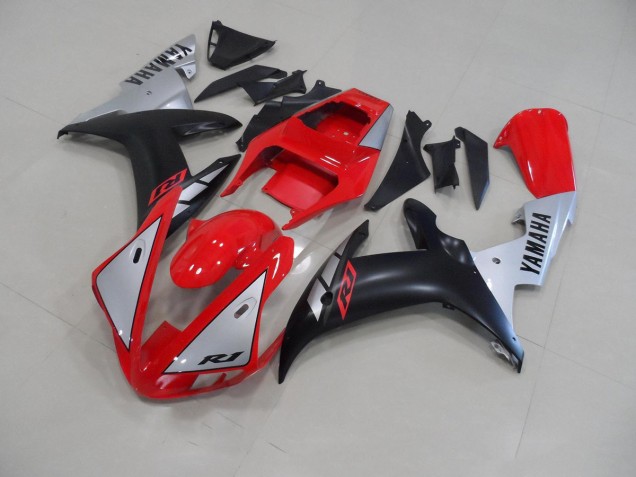 Purchase 2002-2003 Red Matte Silver Yamaha YZF R1 Motorcycle Fairing Kit UK Purchase 2002-2003 Red Matte Silver Yamaha YZF R1 Motorcycle Fairing Kit UK