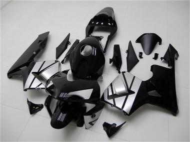 Purchase 2003-2004 Silver Glossy Black Stripe Honda CBR600RR Motorcycle Fairings UK