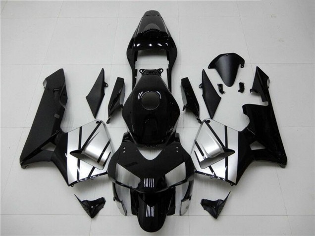 Purchase 2003-2004 Silver Glossy Black Stripe Honda CBR600RR Motorcycle Fairings UK