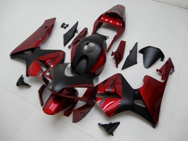 Purchase 2003-2004 Red Matte Black Stripe Honda CBR600RR Motorcycle Fairings UK