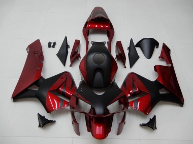 Purchase 2003-2004 Red Matte Black Stripe Honda CBR600RR Motorcycle Fairings UK
