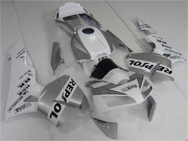 Purchase 2003-2004 White Silver Black Repsol Honda CBR600RR Motorcycle Fairing UK
