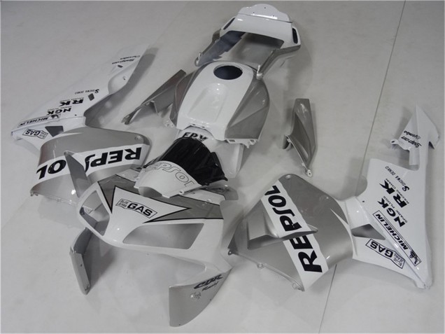 Purchase 2003-2004 White Silver Black Repsol Honda CBR600RR Motorcycle Fairing UK
