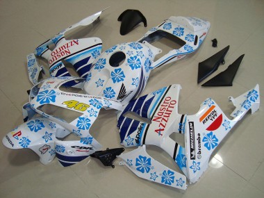 Purchase 2003-2004 White Blue Red Nastro Azzurro Honda CBR600RR Motorcycle Fairings UK