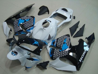 Purchase 2003-2004 White Blue Glossy Black Honda CBR600RR Motorcycle Fairing UK