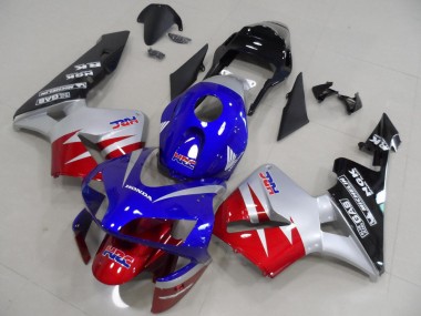 Purchase 2003-2004 Silver Red Blue Glossy Black HRC Honda CBR600RR Motorcycle Fairings UK