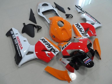 Purchase 2003-2004 Orange White Red Glossy Black Repsol HRC Honda CBR600RR Motorcycle Fairings UK