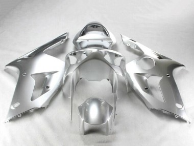 Purchase 2003-2004 Silver Kawasaki ZX6R Motorcycle Fairing Kits UK