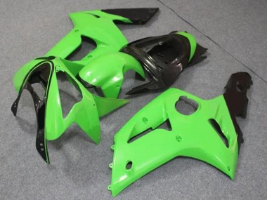 Purchase 2003-2004 Light Green Glossy Black Kawasaki ZX6R Motorcycle Fairings UK