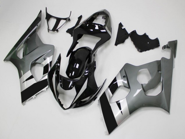 Purchase 2003-2004 Glossy Black Silver Grey Suzuki GSXR 1000 Motorcycle Fairings UK