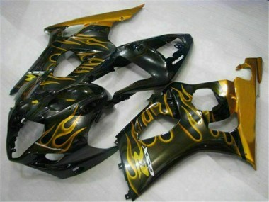 Purchase 2003-2004 Gold Black Suzuki GSXR 1000 Motorcycle Fairing Kit UK