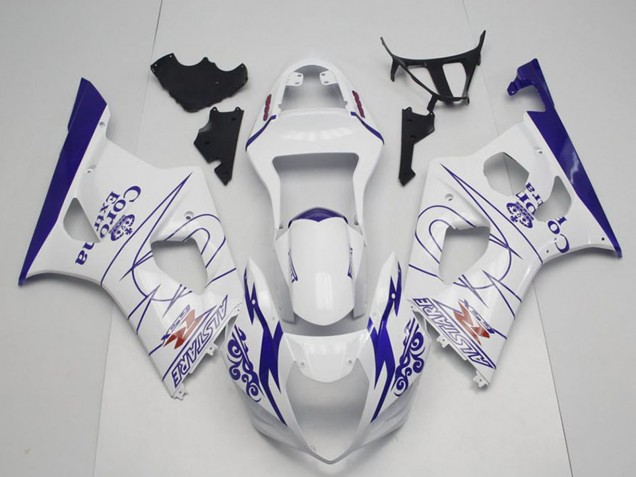 Purchase 2003-2004 White Blue Corona Alstare Suzuki GSXR 1000 Motorcycle Fairings UK